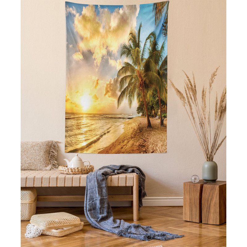 Exotic Sandy Beach Tapestry
