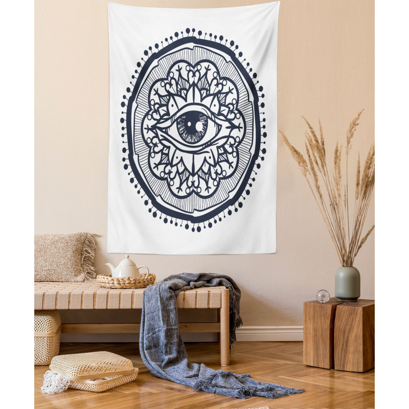 Retro All Seeing Eye Art Tapestry