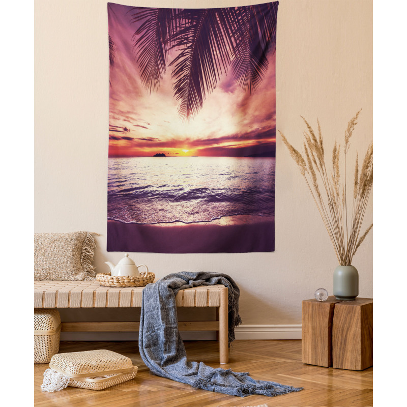 Sunset Ocean Waves Tapestry
