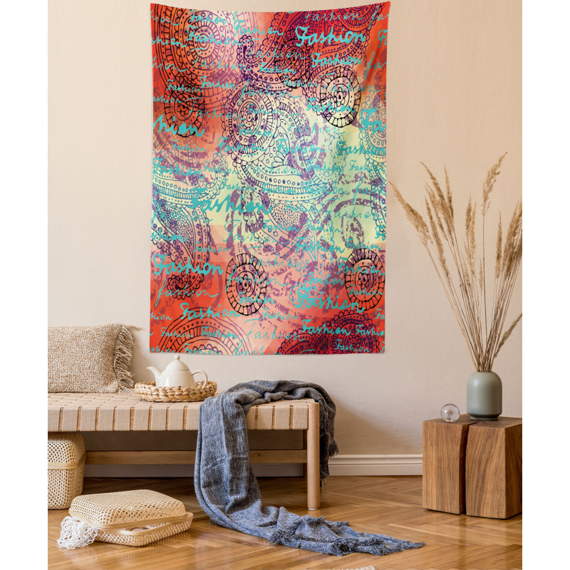 Grunge Paisley Tapestry