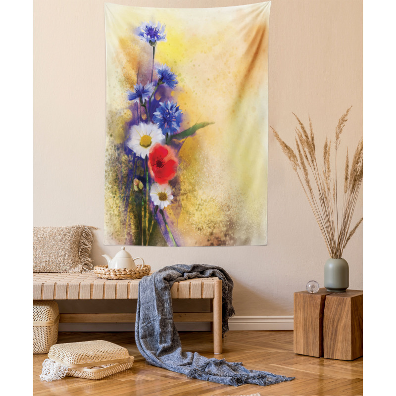 Poppy Chamomile Spring Tapestry