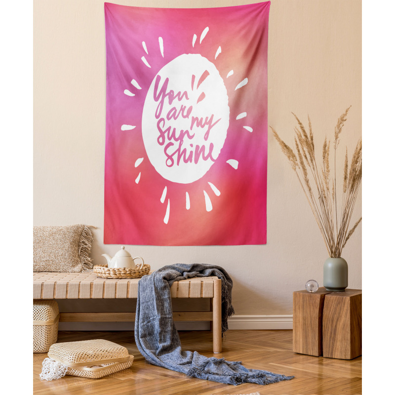 Maroon Sun Tapestry