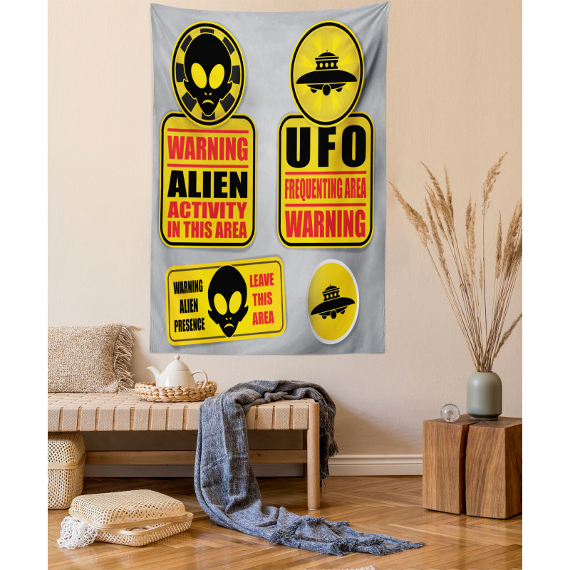 Warning Alien Danger Tapestry
