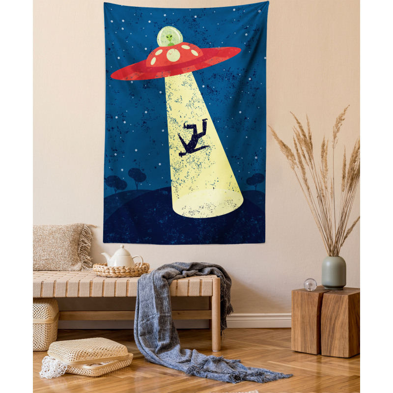 Alien Abduction Space Tapestry