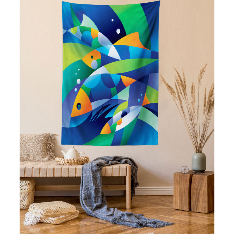 Fishes Underwater Tapestry