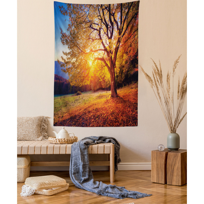 Autumn Fall Tree Leaves Tapestry