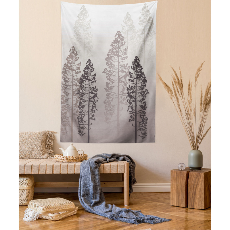 Wild Pine Forest Themed Tapestry