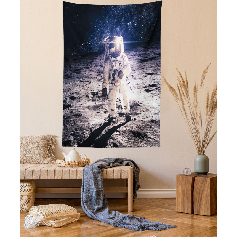 Moon Surface Journey Tapestry