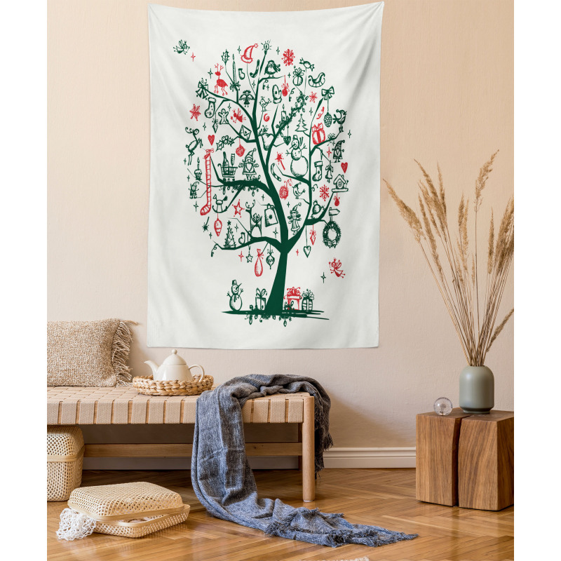 Tree Ornaments Gifts Tapestry