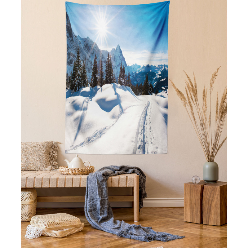 Mountain Pine Trees Tapestry