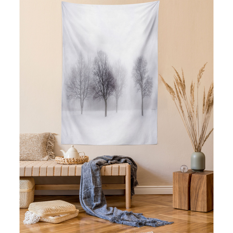 Misty Winter Scenery Tapestry