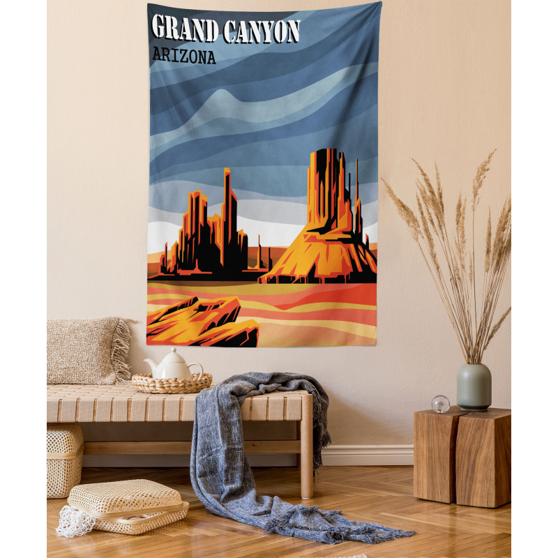 Cartoon Grand Canyon Tapestry