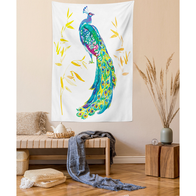 Floral Watercolors Art Tapestry