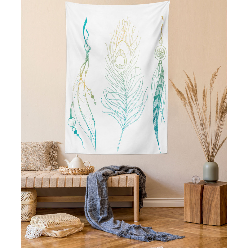 Feather Peacock Vintage Tapestry