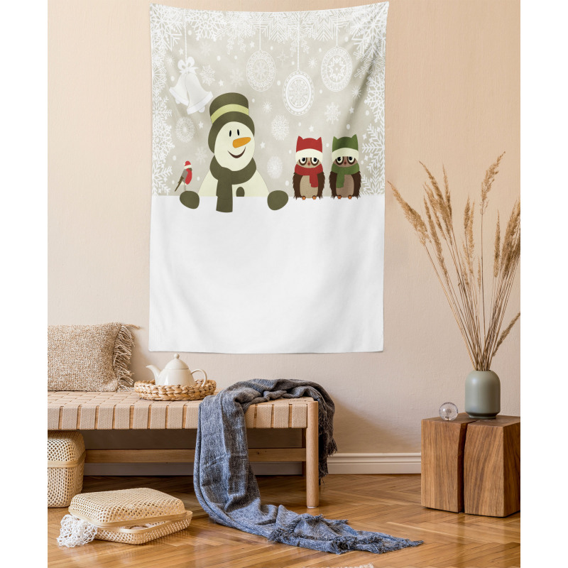Snowflake Winter Day Tapestry
