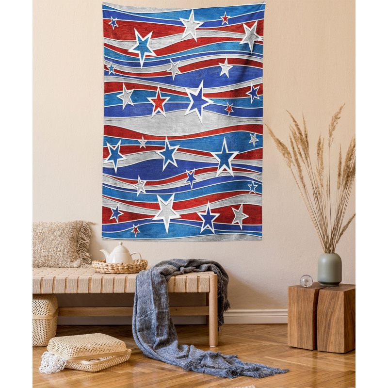 Abstract USA Flag Tapestry