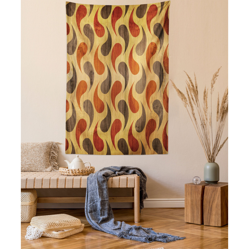 Tiling Wavy Shapes Tapestry