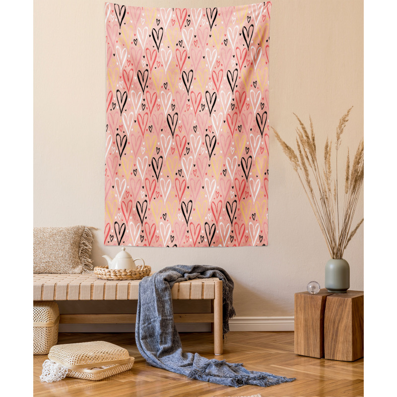 Heart Valentines Love Tapestry