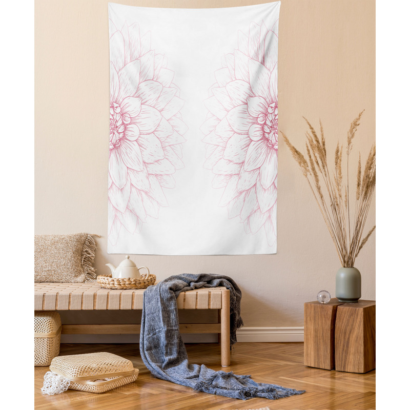 Pink Blossom Flower Tapestry