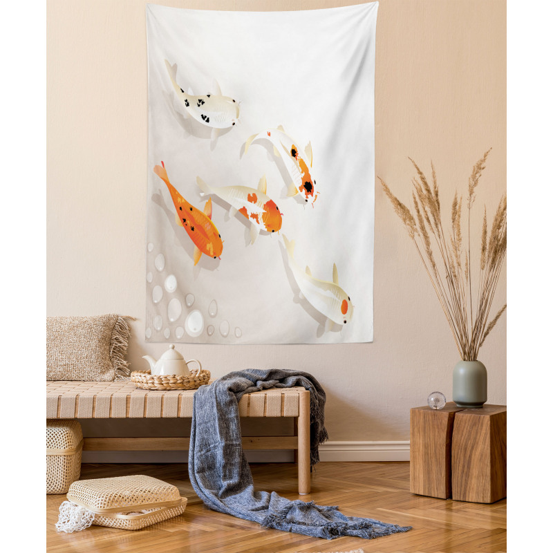 Traditional Spotted Koi Fish Tapestry
