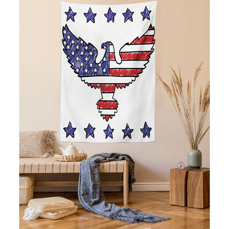 Patriotic Eagle Tapestry