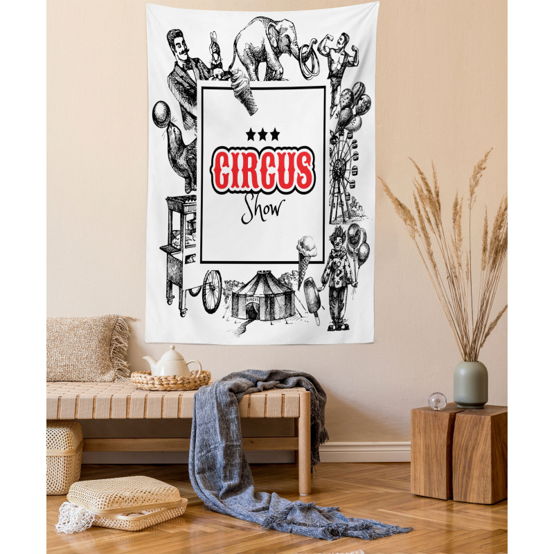 Circus Show Magician Tapestry