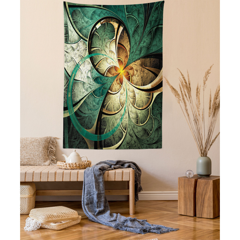 Surreal Flowers Motif Tapestry