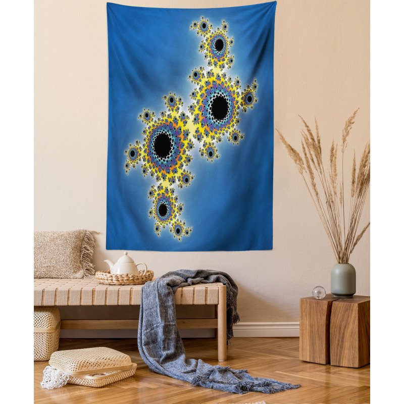 Floral Rotary Lines Tapestry