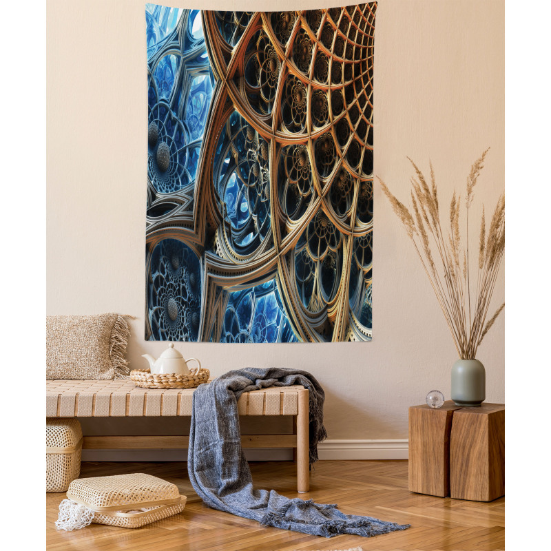 Retro Motif Tapestry