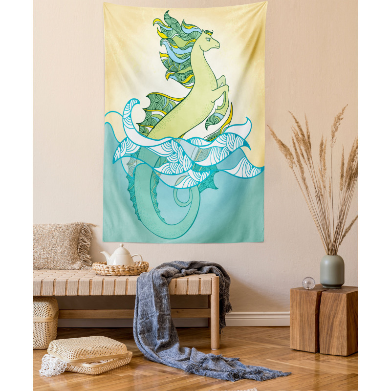 Pastel Tone Water Creature Tapestry