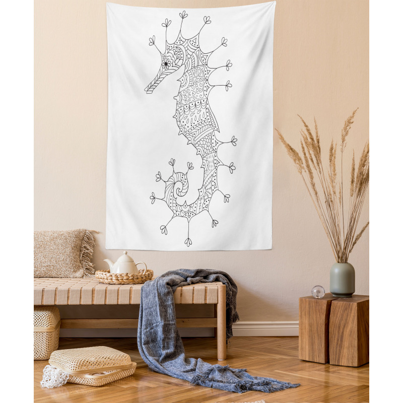 Seahorse Heraldic Art Tapestry