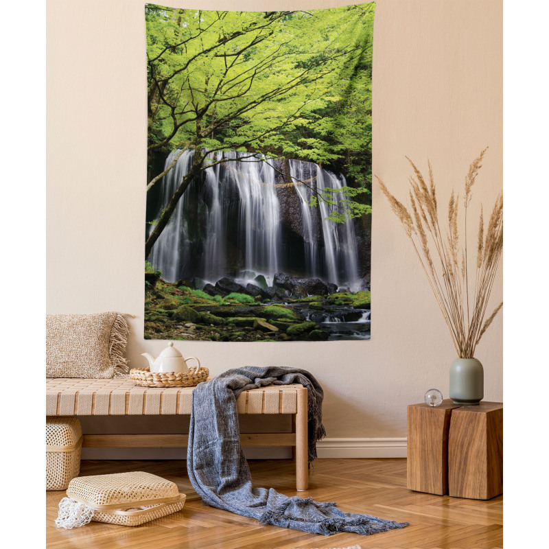 Rock Tree in Waterfall Tapestry