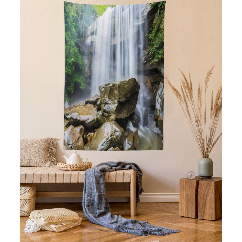 Tropical Waterfalls Tapestry