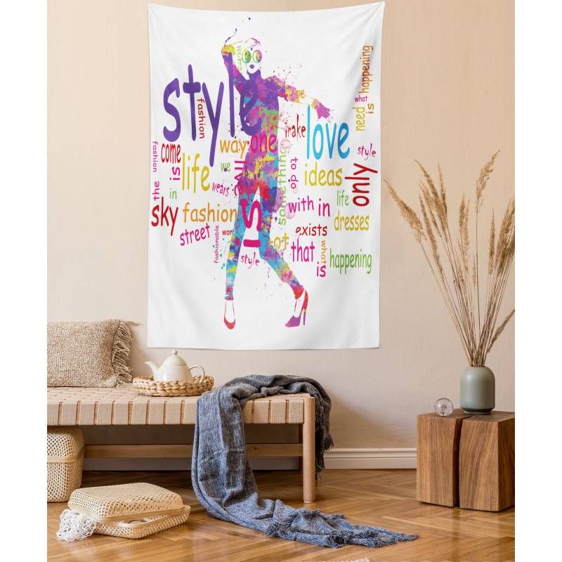 Woman Silhouette Tapestry