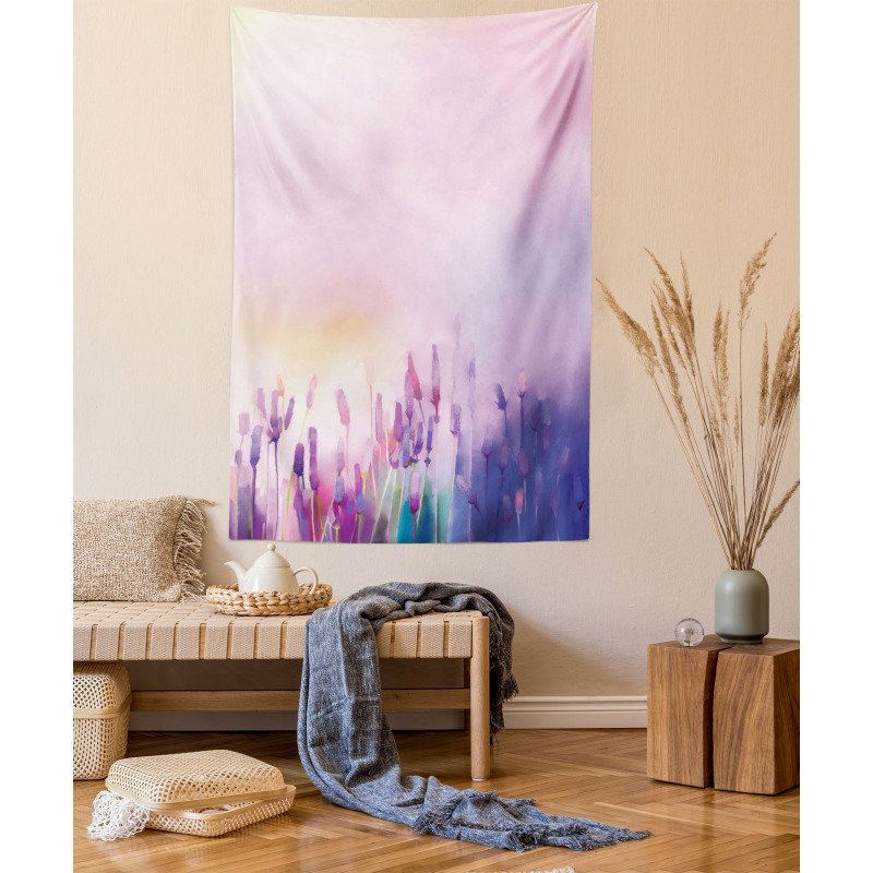 Lavender Violet Flowers Tapestry