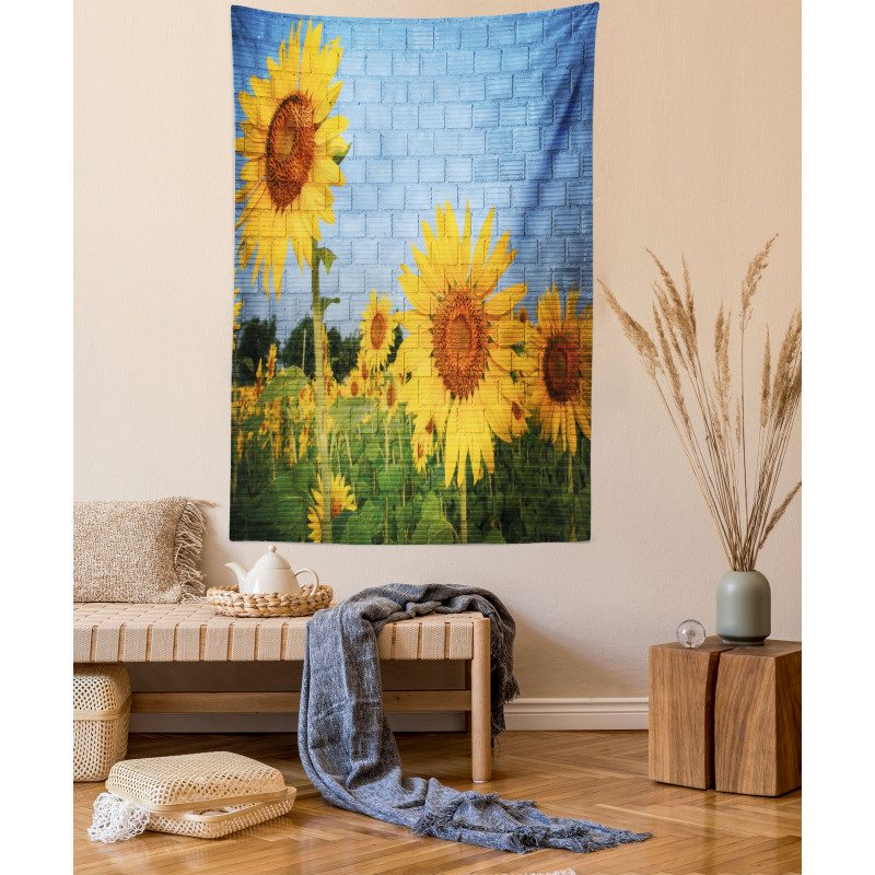 Sunflowers on the Wall Tapestry
