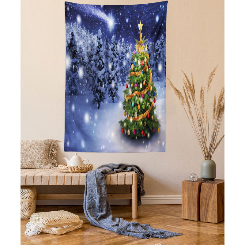 Elf Noel Theme Winter Tapestry