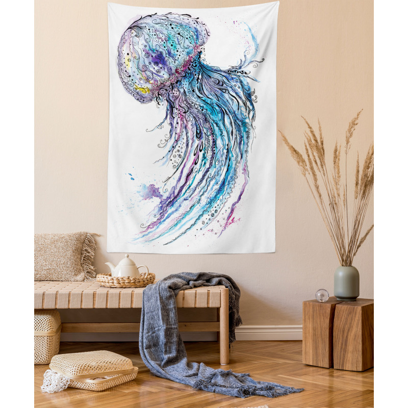 Aqua Colors Creative Tapestry