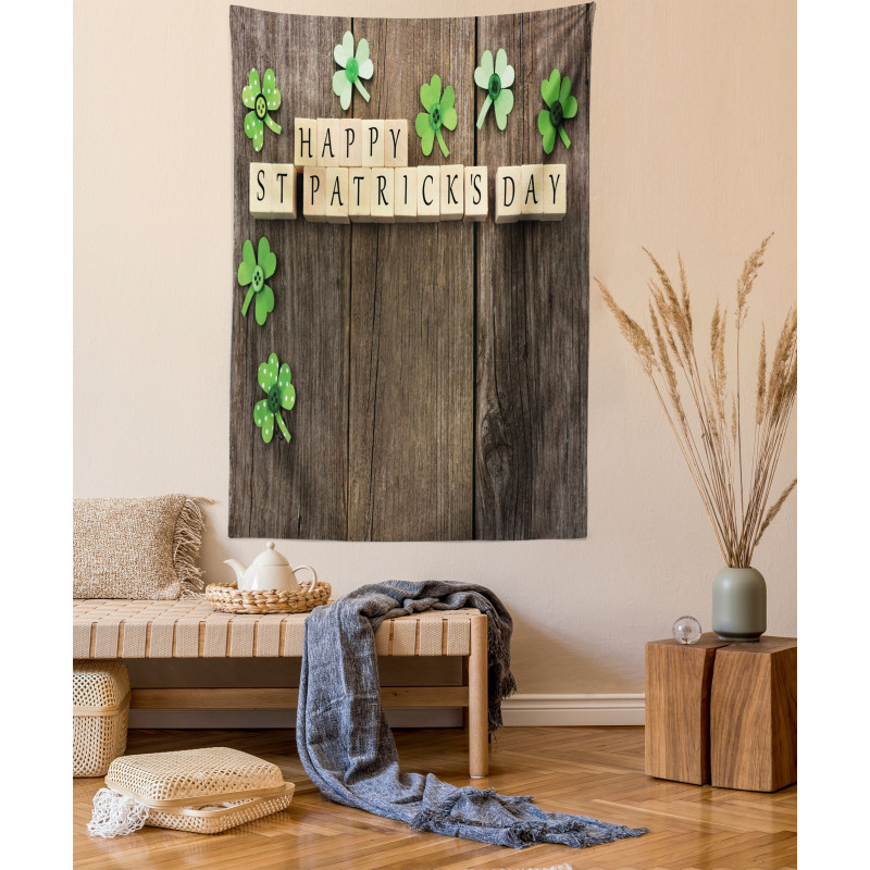 Paper Shamrocks Tapestry