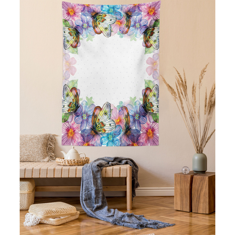 Pastel Tender Butterflies Tapestry