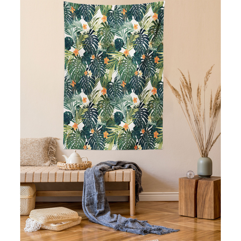 Botanic Tropic Leaves Tapestry