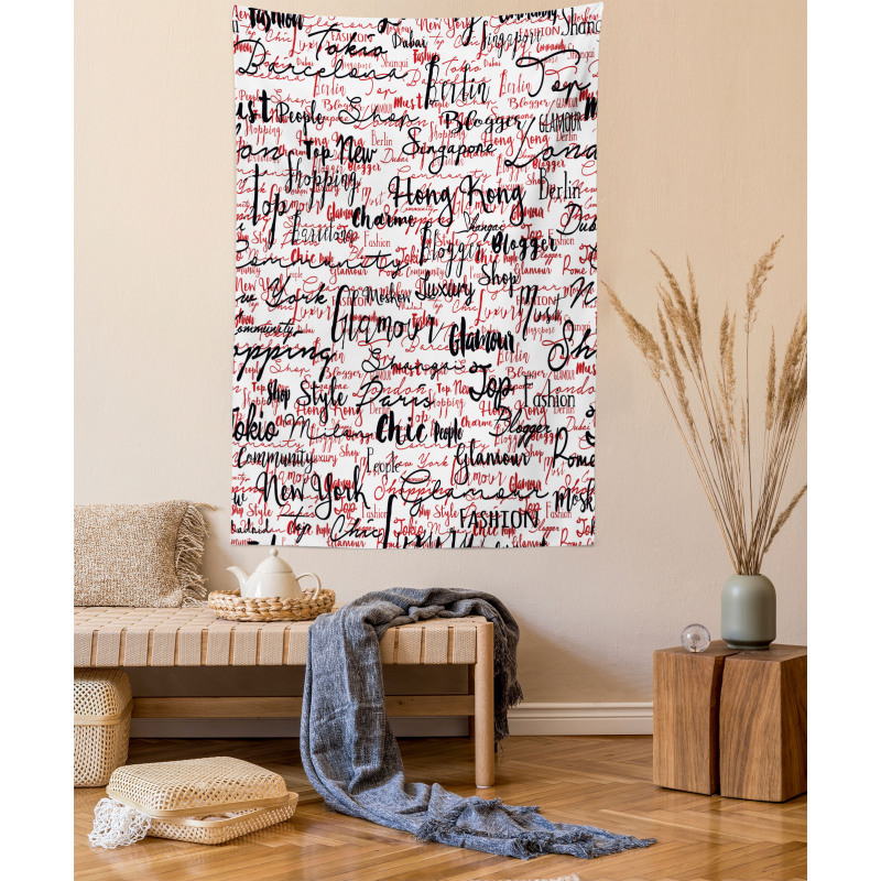 Popular Fashion Words Tapestry