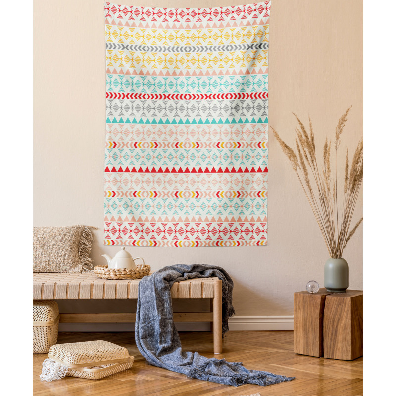 Boho Stripes and Shapes Tapestry