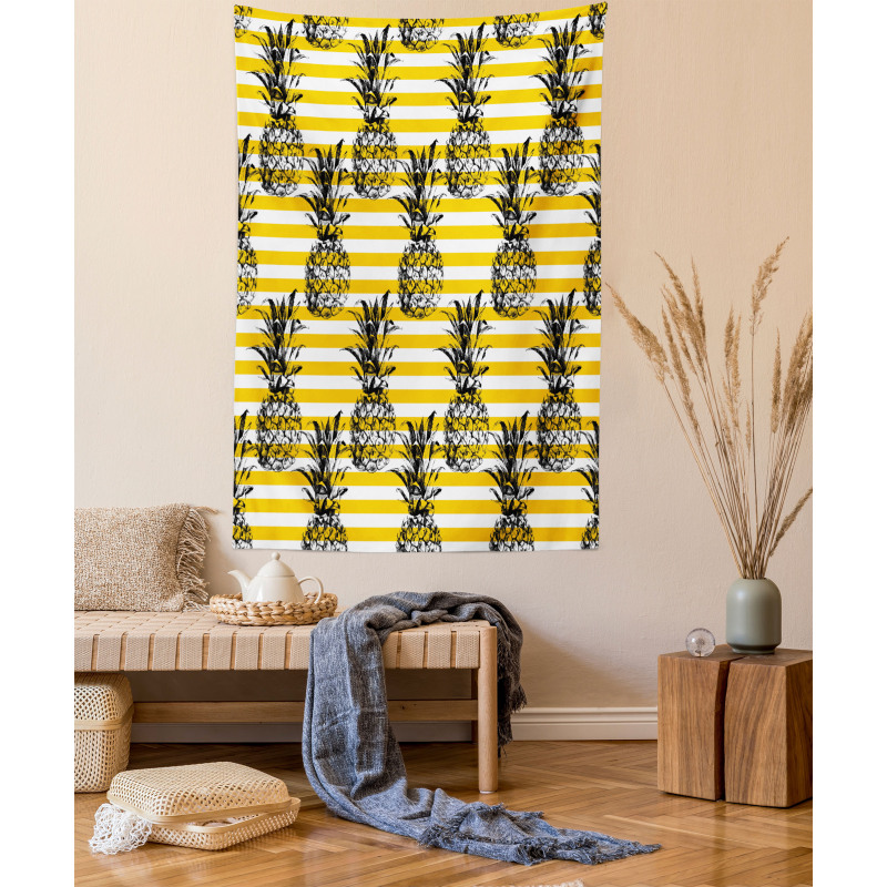 Retro Striped Vintage Tapestry