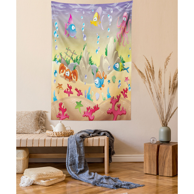 Kids Cartoon Funny Tapestry