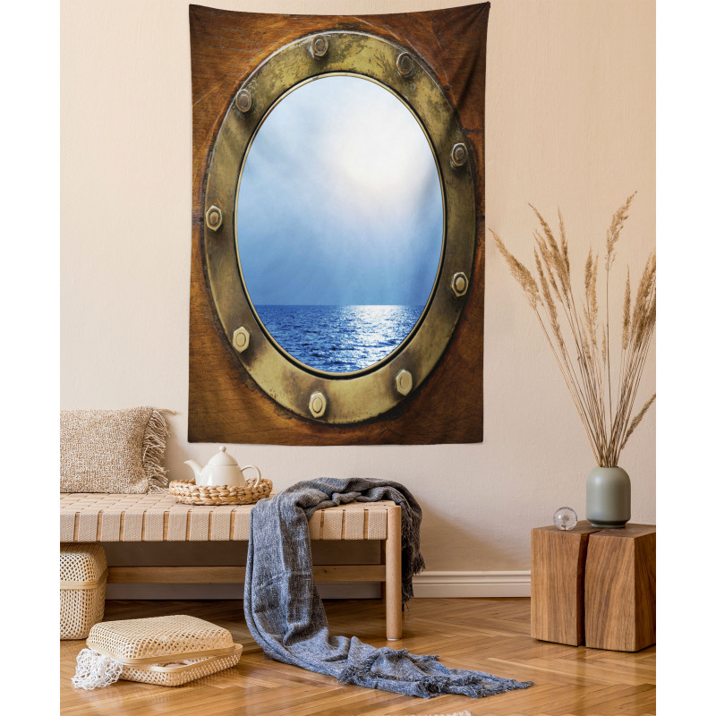 Port Ship Window Theme Tapestry