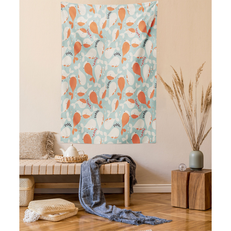 Ocean Animal Whales Tapestry