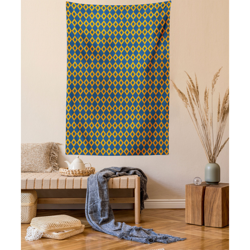 Squares Chain Mesh Tile Tapestry