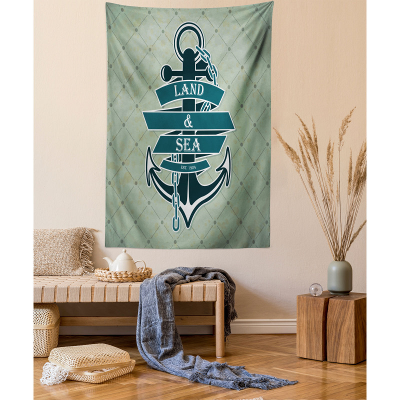 Diamond Pattern Nautical Tapestry