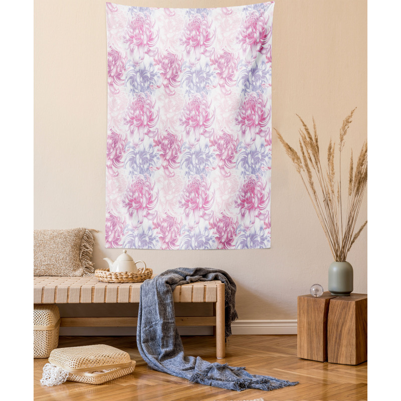 Romantic Floral Design Tapestry